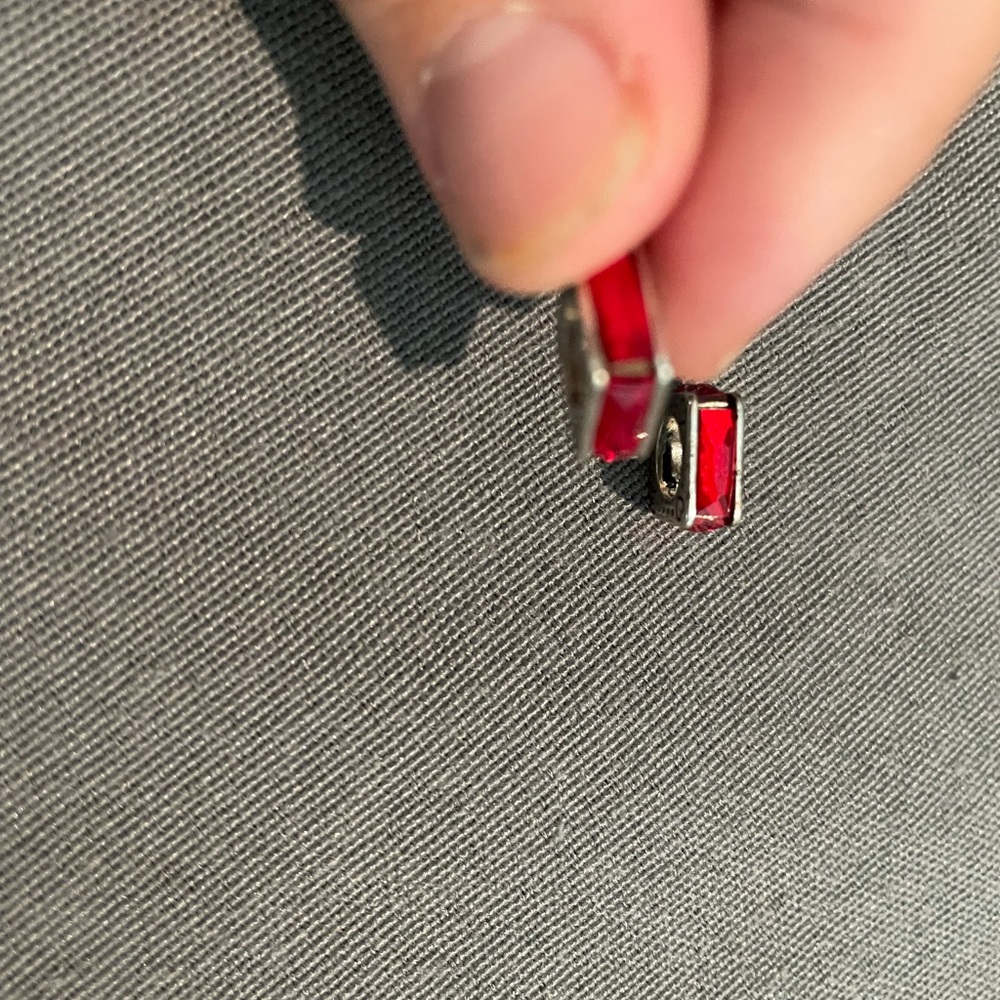 Brighton Ruby red square charms.